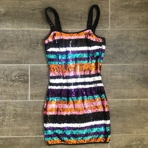 Shop17 Multi Color Sequin Body-con Dress